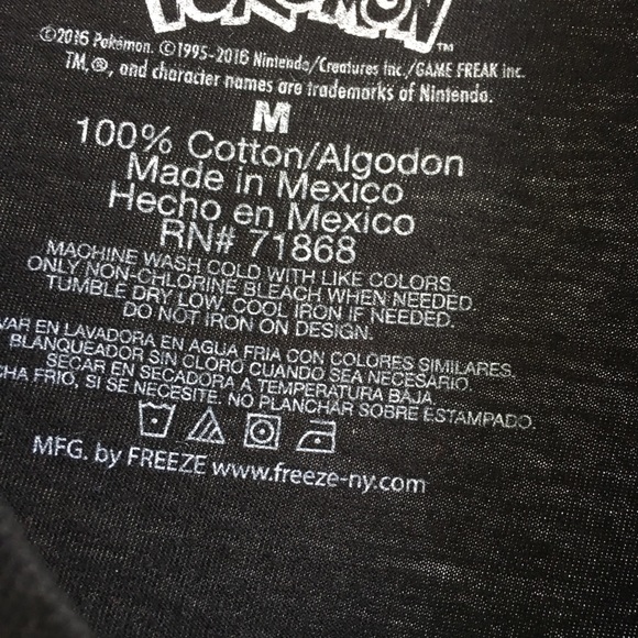 Women’s Short Sleeves Black Pokémon Shirt - Picture 5 of 6